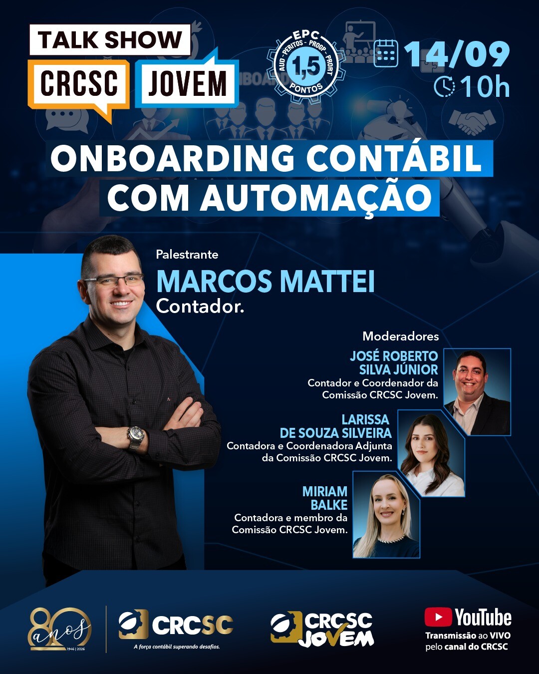 Talk Show CRCSC Jovem “Onboarding Contábil com Automação”