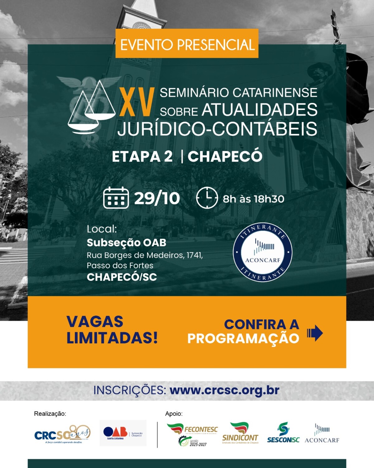 XV Seminário Catarinense sobre Atualidades Jurídico-Contábeis - Etapa 2